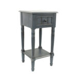 Tufted accent chair with wood legs